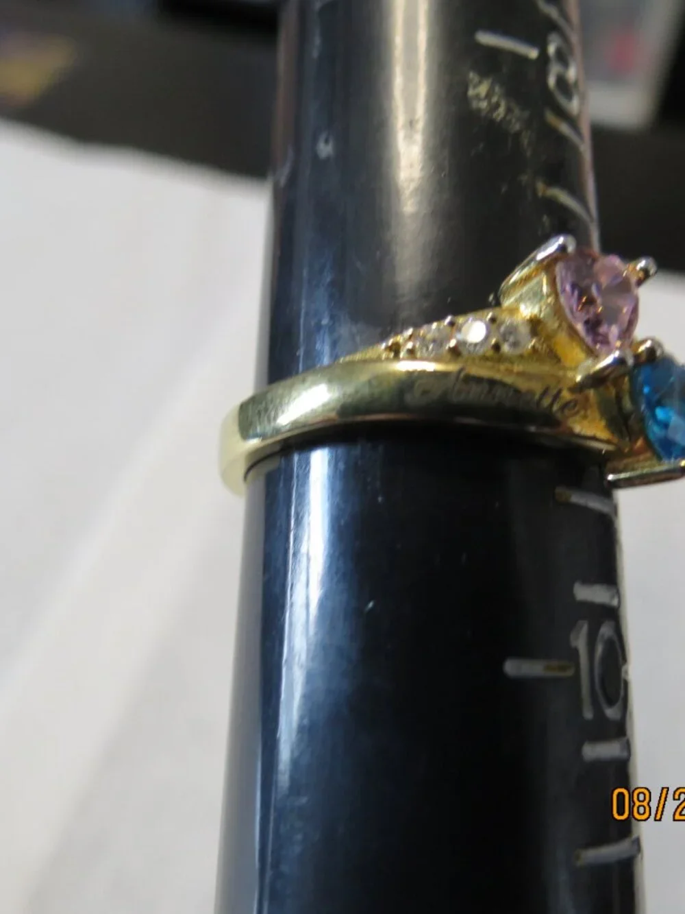 Like New-Size 9 Cross My Heart- Inscribed Ring